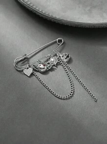 1pc Halloween Limited-Edition Styling Brooch Pin With Pumpkin, Ghost & Spider Whimsical Elements, Festive Vibe