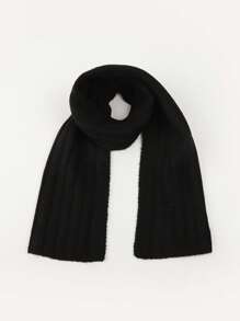 1pc Women's Solid Color Wool Blend Simple & Fashionable Lightweight Scarf/Shawl, Autumn/Winter