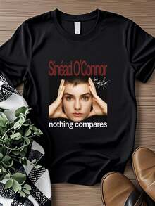 180g Pure Cotton SINEAD O'CONNOR Nothing Compares T-Shirt Cotton  Size S To 5XL Casual Versatile Comfortable Breathable Unisex Top For Everyday Wear Stylish Fashion Slightly Stretched Men Print Round Neck Short Sleeve Streetwear Graphic Summer Soft Designer Clothes For Women