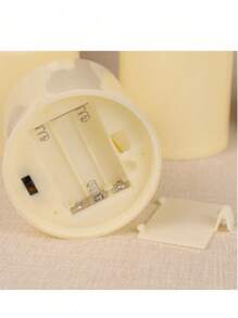 1 Peça Luz de Vela Sem Chama Cintilante a LED (Baterias Não Inclusas), Decoração de Vela de Cera Artificial com Brilho Quente, Adequada para Natal, Halloween, Dia dos Namorados, Casamento, Aniversário, Decoração de Quarto, Alimentada por Bateria