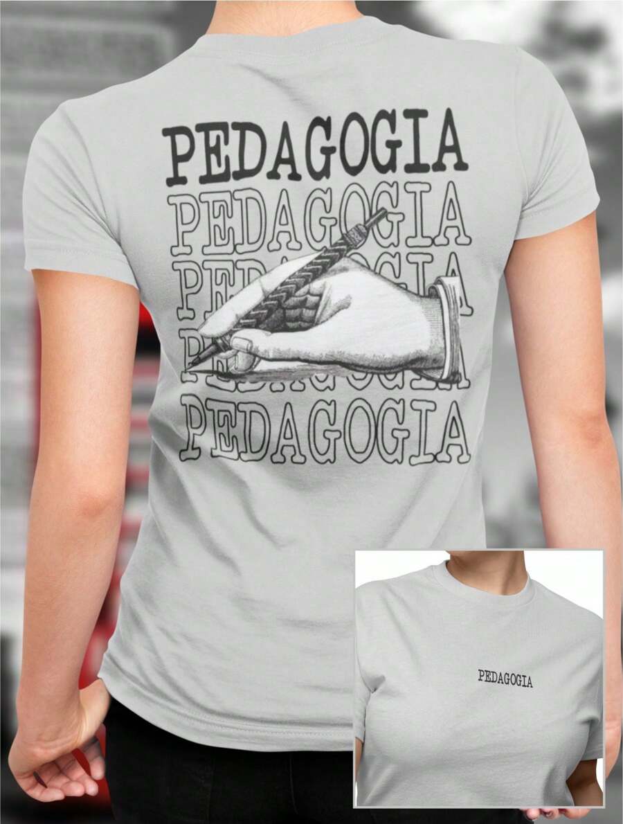 Babylook Pedagogy Women's T-Shirt Pedagogy Course Teacher Short Sleeve Round Neck 100% Cotton Various Colors Ready For Delivery