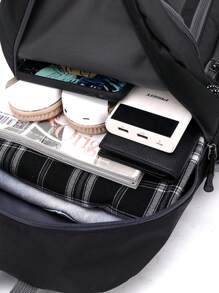 1 件山地徒步背包，10.57 加仑尼龙软壳背包 - 纯色，实用口袋，拉链开合，流苏装饰，适合户外、运动、休闲、旅行