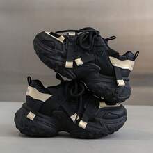 Women Chunky Shoes - Black - View 9