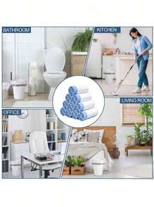 15/75/150 piezas Bolsas con cordón Trash, adecuadas para cocina pequeña, baño, dormitorio, extra resistentes, bolsas de basura sin olor, Disposable Bag Bolsa, forros de latas, artículos de limpieza, uso comercial, aptas para la cocina, sala de estar, cuarto de baño y oficina