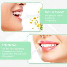 Portable Dental Floss Dispenser, Refillable Floss Holder Box, Automatic Travel Floss Stick Storage Case With 40pcs Floss Sticks For Teeth Cleaning - Multicolor - View 5