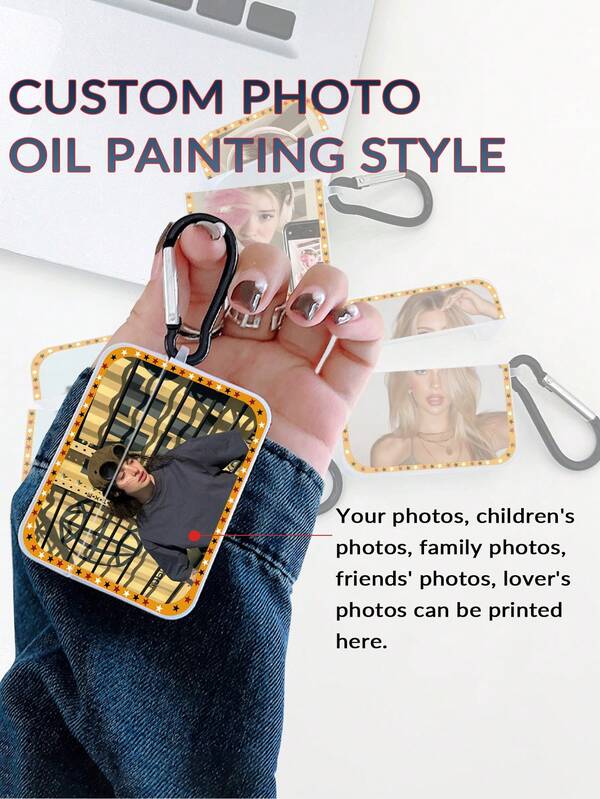 حافظة سماعات أذن مربعة شفافة مخصصة مع صور فريدة/صور سنوية/ صور زوجية/صورة الأب/ صورة الطفل/حيوان أليف، تأتي مع خطاف علبة سماعة أذن واحدة. حافظات أذن أذن مخصصة، Case حافظه أذن، هدية حقيبة أذن ، قابلة للتوافق مع سماعات الأذن 1/2، 3، سماعات AirPod Pro، أجهزة Air Pod 4، جيل Air Pods (2 قطعة)، أجهزة محمولة
