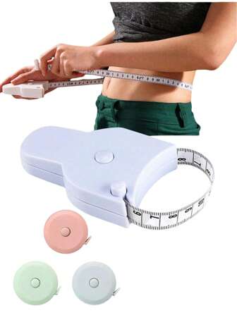 1pc 60IN/1.5m Auto-Retract Ruler - Simple & Stylish, Waist Measurement Tape, Portable Retractable Height Measure Tool, Industrial Sewing & Cutting Ruler Gym Accessories, Deporte, Gimnasio, Ejercicio En Casa, Maquinas De Gimnasio, Entrenamiento En Casa