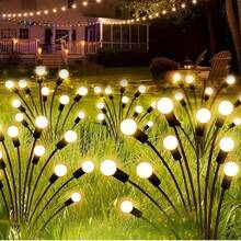 TTDHWW 8 Pack Solar Lawn Firefly Lights - Add LED Wind Firefly Ground Plug Garden Decorative Lights - Venue Muslim Festival Festival Decoration Lighting - Trắng ấm - Xem 8