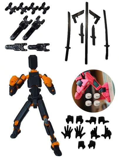 Boneco Articulado Dummy 13 Melhorado Kit De Montagem Com Imã