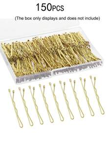 50/100/150pcs/Pack Gold Women's Hair Clips, 5cm Side Wavy Hair Claws, Suitable For Daily Use, Hairstylists, And Bridal Hairstyles, Hair Accessories, Hair Slide, Hair Barrettes, School Stuff,