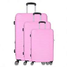 3-Piece Luggage Set | Lightweight Hard Shell Suitcases With 360° Spinner Wheels | Expandable Trolley Case | Cabin, Medium & Large Sizes | Travel Luggage With Lock | Detachable Wheels | Durable & Stylish Suitcase Set -