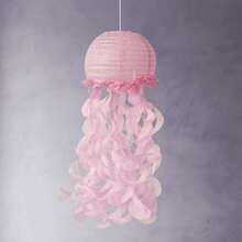 Hanging Jellyfish Paper Lanterns Under The Sea Decorations For Birthday Baby Shower Ocean Themed Party Supplies - 粉色 - 查看 3