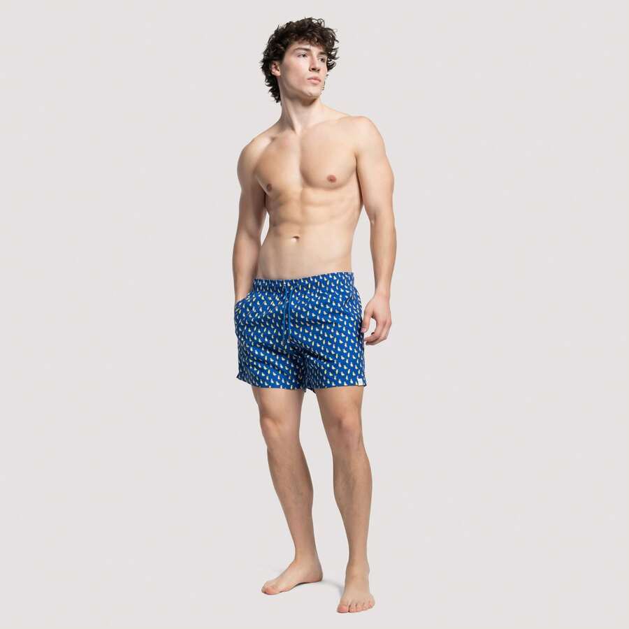 Puffins Navy Swimshorts - Blue - View 1