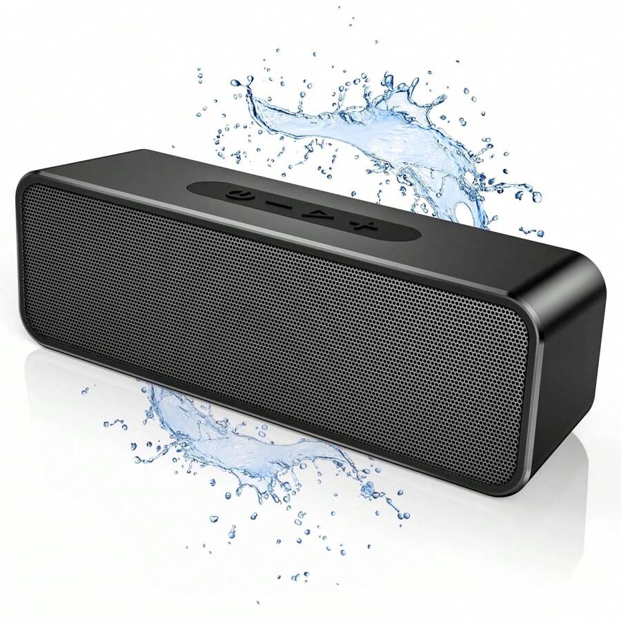 Portable Bluetooth Speaker, Wireless Speaker With Loud Stereo Deep Bass Sound, Outdoor Speakers With Bluetooth 5.0, 6H Playtime,66ft Bluetooth Range, Dual Pairing For Home,Party