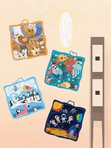1 Set Paper Jigsaw Puzzles, 36pcs Delicate Puzzles With Animal, Penguin, Ocean, Space Themes, Children's DIY Educational Toys, Parent-Child Interactive Props, Develop Hands-On Ability And Thinking, Holiday & Birthday Gift - Multicolor - View 3
