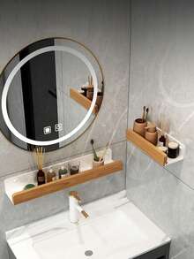 Wall Storage Stand For Bathroom, 1 Piece, Hanging Rack Without Tip For Bathroom, Spacious Bathroom Tray, Shampoo And Shower Gel Holder Organizer, Bathroom Organizers And Storage - Multicolor - View 5