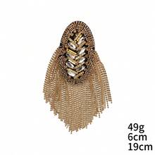 1 Pc Diamond Encrusted Clothing Accessories, Accessories, Suits, Metal Fashion Tassel Shoulder Patches On Shoulder Badge With Decorative Accents For Clothing Embellishment - Multicolor - View 20