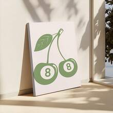 1Pc Framed Wall Art Green Retro Canvas Poster Paintings Ideal Gift For Living Room Bedroom Corridor Wall Decor Room Decoration Ready To Hang - 彩色 - 查看 3