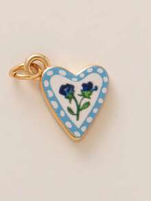 1件简约精致INS风草莓爱心DIY吊坠，18K镀金，抗氧化，适合送给妻子和母亲，可自由搭配 - 彩色 - 查看 12