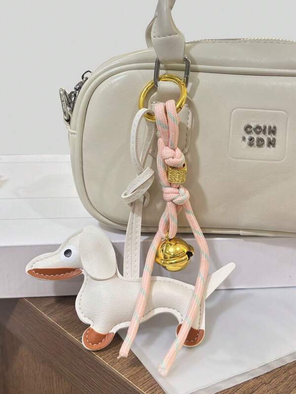 全新仿皮腊肠犬与编织绳包饰，多元素巧克力棒球装饰包挂件