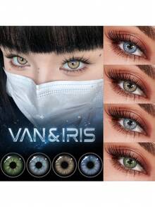 Lalens 1 Pair Of Colored Contact Lenses Norko Brown Coloured Contact Lens To Enlarge Your Eyes Soft Graduation Holiday Summer Fall Autumn Wholesale Of Color Contacts For Eye Beauty Makeup Cosmetic Small Pupil Color Contacts Lens Travel Outdoors School Campus 14.2mm 14.5mm Yearly Use Fashion Grey Lenses New Arrival With Free Lens Case Halloween Costume Cosplay - Yearly Disposable - View 7