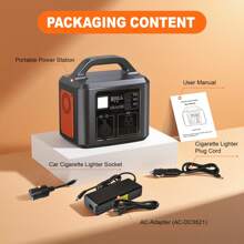 SBAOH SBAOH 600W Portable Power Station,538.7Wh 145600mAh Outdoor Solar Generator For Outdoor Camping, Home Backup, RV Camping, Emergency, Power Outages, Black, (No Solar Panel)