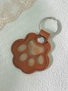 1pc Commemorative Leather Pet Hair Keepsake Bag - Multipurpose Portable Keychain, Suitable For Cats And Dogs, Pet Memorial Hair Storage Box