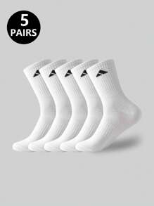1/5/10/20 Pairs Casual Long Socks, Simple Comfort Breathable Daily Wear Unisex Crew Socks, Fall Socks