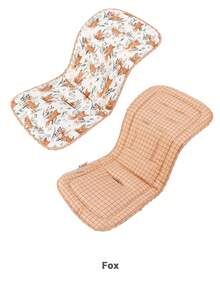 1 件舒适婴儿推车座椅垫，可翻转高脚椅垫