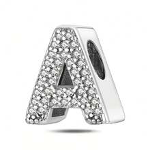 26pcs Silver-Plated English Alphabet Charm Beads, Elegant Fashion Jewelry For Bracelet Necklace, Birthday Gift For Mom, Women, Family