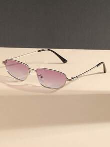 1 副女士猫眼细小镜框优质金属高品质时尚眼镜 T 台街头风格适合海滩、派对几何形状墨镜 - 彩色 - 查看 5