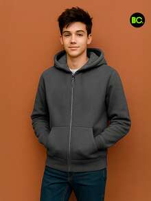 Sudadera De Niño Little Big City con Peluche y Capucha en Colores Varios - Gris Oscuro - Ver 2