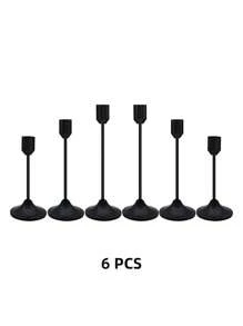 12件/6件/3件金色/黑色/镀金烛台套装，适用于柱状蜡烛和锥形蜡烛，适合圣诞节、万圣节、复活节、感恩节、家居、婚礼、派对、周年纪念日装饰 - 彩色 - 查看 14