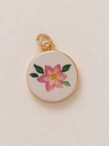 1 件夏季时尚 INS 可爱简约蝴蝶花朵月亮 DIY 吊坠，镀 18K 金，不易氧化，适合老婆妈妈自由搭配。