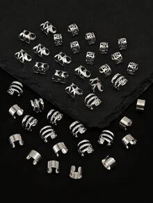 40PCS Hair Jewelry For Braids Gold Hair Cuffs Multi Style Rings Adjustable Hair Beads For Braid Loc Dreadlock Accessories For Women And Girls