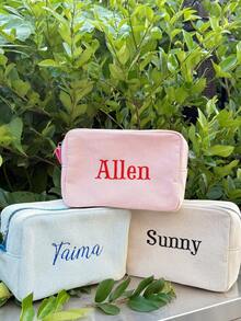 Personalized Travel Makeup Toiletry Bag, (Small And Large) Custom Makeup Bag, Mother's Day Gift, Personalized Bridesmaid Gift, Wedding Gift, Travel Toiletry Bag, Makeup Bag, Birthday Gift.Christmas Gifts - Multicolor - View 10