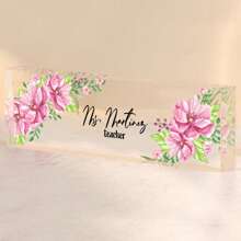1pc, Personalized Desk Name Plate, Custom Acrylic Glass Name Plates For Desks, Office Desk Decor Nameplate, Desk Accessories, Teacher Boss Coworkers Employee Appreciation Gift (Engraved Flower 1), Wedding Decor Waterproof, Reusable, Ornamental Exquisite, Stylish, Cute, High-Quality, Modern, Colorful Custom, Personalized, For Housewarming Dining Room, Living Room, Bedroom, Office, Tea Room, Home, School, Valentine Day, Valentine Day Decor Gifts Birthday Graduation,Slow Summer Living,Customized Signs & Plaques,Home Refresh,Multi-Functional,Durable,Ornamental,Reusable,Exquisite,Stylish,High-Quality,Colorful,Modern,Custom,Personalized,Unique,Ideal Gifts For Him,Ideal Gifts For Her,Boyfriend,Dad,Girlfriend,Mom,Family,Friends,Tea Room,Home,Garden,Office,For Anniversaries,For Valentine's Day,For Mother's Day,For Birthdays,For Father's Day,For Graduation,For Weddings,For Housewarming