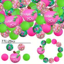 25pcs 15mm Round Silicone Beads, DIY Craft Materials - Teacher's Day And Back To School Gift Set, Suitable For Pens, Necklaces, Key Chains, Birthday, Holiday, Father's Day, Mother's Day Gifts - Campus Series - View 13