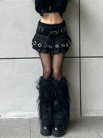 1 par de nuevas y lindas cubiertas para los pies de mujer, estilo otoño/invierno, 100% fibra de poliéster, cubierta de calcetín de felpa, calcetines de punto de unicolor y cálido, adecuados para esquí al aire libre en invierno y otras ocasiones