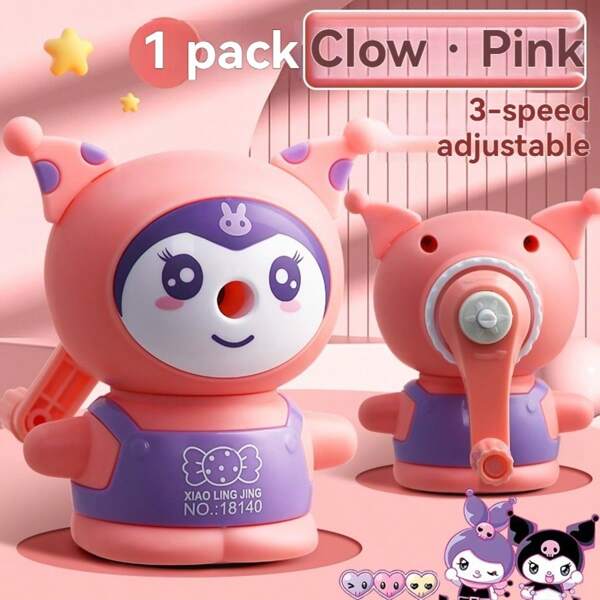 Sanrio Kulomi Pencil Sharpener Wholesale Hand Crank Automatic Pencil Sharpener Compact Cartoon Pencil Sharpener Pencil Sharpener For Primary School Students