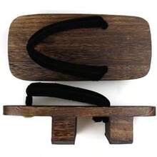 ShonanH Japanese Traditional Sandals Geta Wooden Clogs ShoesChristmas - Đen/Nâu sẫm - Xem 3