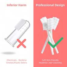 婴儿舌头清洁器婴儿牙刷30支装一次性婴儿牙刷用于清洁婴儿口腔纱布牙线用于清洁婴儿牙刷和口腔牙齿护理口腔卫生清洁棒适用于0-36个月婴儿 - 彩色 - 查看 5