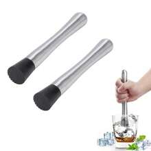 2PCS Muddler For Cocktails 8 Drink Muddler Set Long Muddler Old Fashioned Stainless Steel Muddler Mojito Muddler Ice Crusher Bartender Tool For Bars Bartender Accessories Home Bar Tools Set