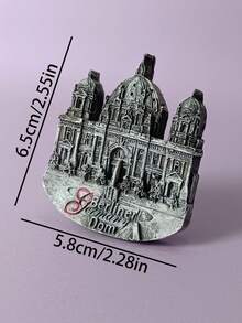 1 pezzo Calamita da frigo souvenir da viaggio 3D creativa della città, calamita decorativa fatta a mano, adatta per Natale - Multicolore - Visualizzare 20