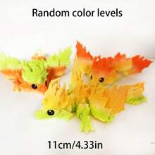 1 szt. Drukowana w 3D Mini Rodzina Smoków, Ruchome Stawy - Kolorowa Kolekcja, Dekoracja Domu i Biura, Ozdoby Pulpitu, Nadaje Się Do Różnych Dekoracji Pokoju Statuetki