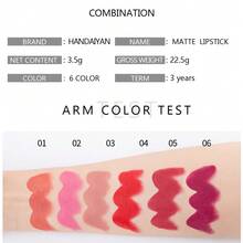 HANDAIYAN 6-Sided Matte Moisturizing Lipstick, Velvet Makeup Effect, Single Tube, Long-Lasting Color, Fashionable Luxury Lipstick, Suitable For Halloween, Christmas And Holiday Makeup, Party And Daily Makeup, Holiday Travel Essential Cosmetics, Net Weight: 3.5g, Face Painting, Cosmetics, Suitable For Women, Suitable For Winter/Spring, Ideal For Y2K Fancy Fashion, Suitable As Birthday/Valentine's Day/Mother's Day Gift, Essential For Carnival Party, Best Color Choice - 01 - 查看 4
