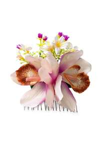 新款波西米亚风仿兰花发梳，沙滩度假新娘发饰，梳子，发梳，侧梳，发饰，学习用品，头部饰品 - 彩色 - 查看 18