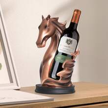 Eatssode Portabotellas de vino, botellero de mesa, estatua de caballo, ideal como bodega de vinos para el hogar, cocina, almacenamiento decorativo, soporte para vino para sala de estar, cocina y bar.