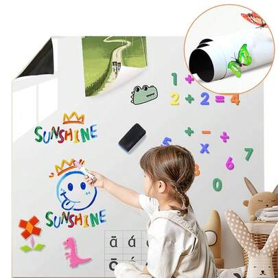 ホワイトボード シート マグネットシート シール お絵かき 弱粘着式 貼って剥がせる マグネット 磁石 カット自由 安全テスト済み 落書きボード 掲示板 オフィス 会議室 学校 壁 壁紙 子供 知育 入園 入学 プレゼント
