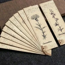 SCXXBSW 30 件个性化诞生花书签，可爱防水卡通书签，用于装饰书籍、艺术书籍、笔记本等 DIY 书签，可用作学校用品、返校 - 彩色 - 查看 4